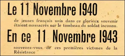 Complétez : En 1940 à l'Arc de Triomphe, des étudiants et des lycéens manifestent pour commémorer l'armistice de 1918, mais se heurtent à une .... sévère des autorités allemandes. Les établissements universitaires sont fermés.