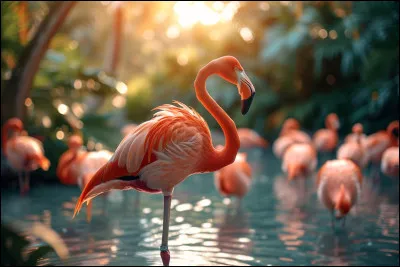 Suivra le majestueux flamant rose !