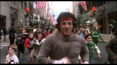 Quelle chanson emblématique est associée à l'entraînement de Rocky ?