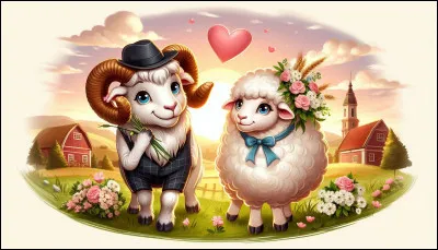 Voici la brebis et son b&eacute;lier !