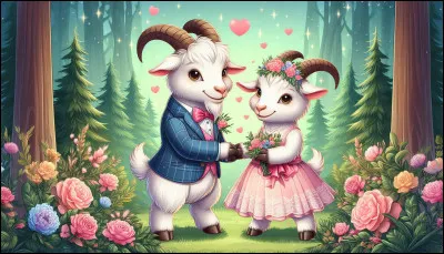 La ch&egrave;vre et son m&acirc;le sont &eacute;galement de sortie ! Comment nommer ce couple ?