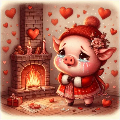 Son fianc&eacute; est un vrai cochon ! Il ne l'a pas invit&eacute;e pour la Saint-Valentin ! Alors que voit-on ?