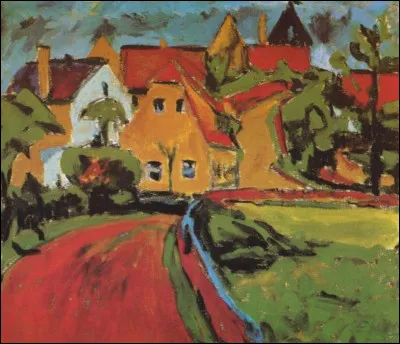 Quel peintre expressionniste allemand est l'auteur de la toile "Village saxon" en 1910 ?