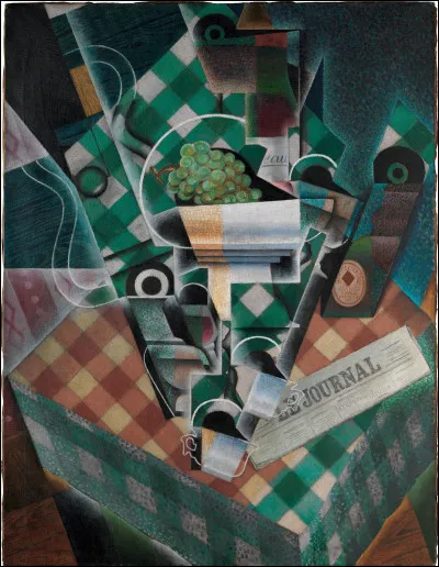 Quel peintre cubiste est l'auteur de la toile "Nature morte à la nappe à carreaux" en 1915 ?