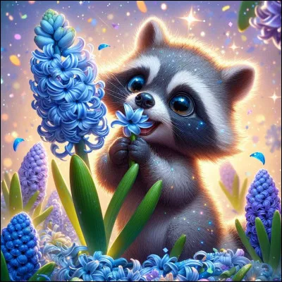 Que regarde ce mignon raton-laveur ?