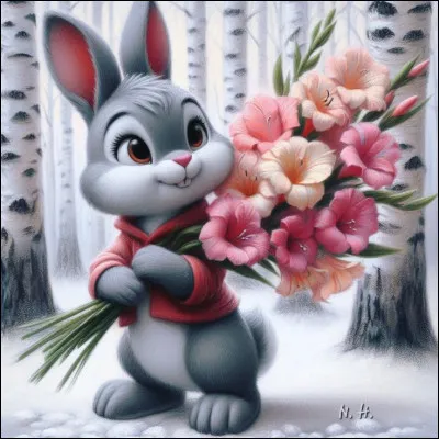 Que sont ces somptueuses fleurs (royales) apportées par ce lapin ?