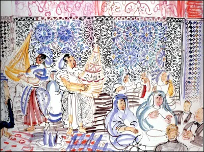 Raoul Dufy nous propose un couscous représenté sur sa peinture ! 
C'est une ville marocaine où l'on ne pourra pas rater la visite incontournable du jardin Majorelle !