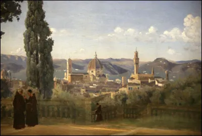 Voici une ville peinte par Camille Corot depuis les jardins de Boboli. Quelle est cette ville dont on voit le dôme d'une cathédrale bien connue, sur la toile ?