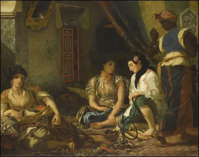 Voici une peinture d'Eugène Delacroix qui représente les femmes d'une ville orientale connue pour sa Casbah et la basilique Notre-Dame d'Afrique, ville natale de Guy Bedos et de Roger Hanin. Laquelle ?