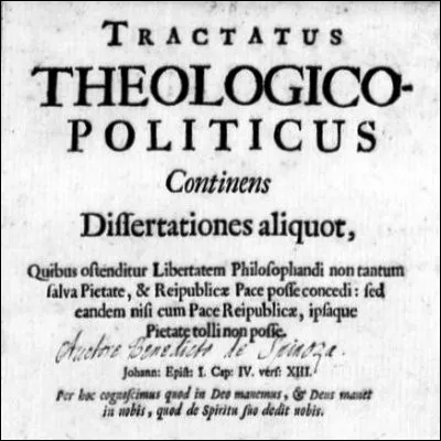 Quel philosophe a publié en 1670 le "Traité théologico-politique", qui propose une nouvelle méthode de lecture de la Bible pour léloigner de la politique ?