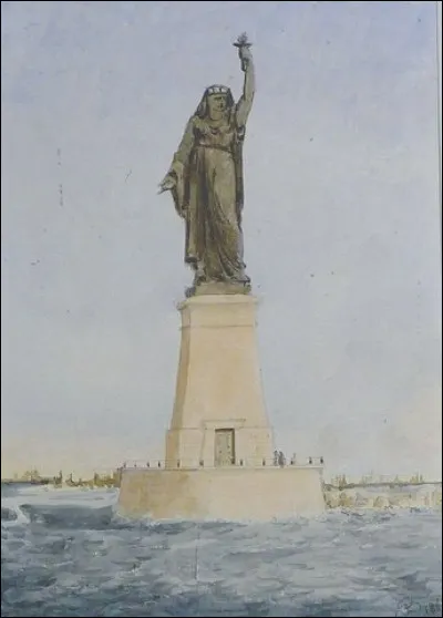 La statue de la Liberté a failli être installée sous la forme d'un phare maritime à...