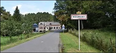Nous démarrons notre balade à l'entrée de Besmont. Village Axonais, il se situe en région ...