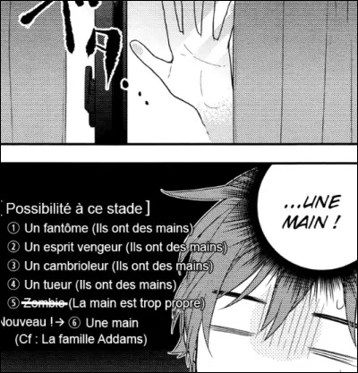 Tu décides de t'approcher et tu vois : UNE MAIN !