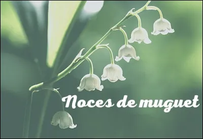 À combien d'années de mariage, les noces de muguet correspondent-elles ?