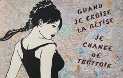 Qui est l'artiste féminine de street art française, auteure de cette uvre ?