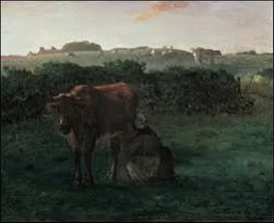 Peint entre 1854 et 1860, ''Femme trayant une vache'' est-il un tableau du peintre Jean-François Millet (1814-1875) ?