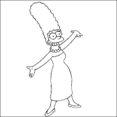 Quelle est la couleur de la coiffure imposante de Marge Simpson ?