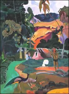 Quel peintre chef de file de l'Ecole de Pont Aven a ralis 'Motanoe (paysage aux paons' ?