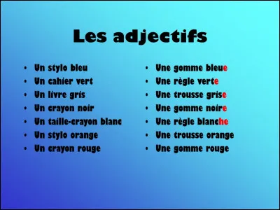 Quel adjectif te correspond le mieux ?