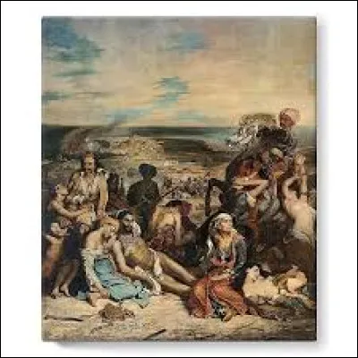 Sur quelle île de la mer Égée, peinte bien plus tard par Delacroix, est-il mort ?