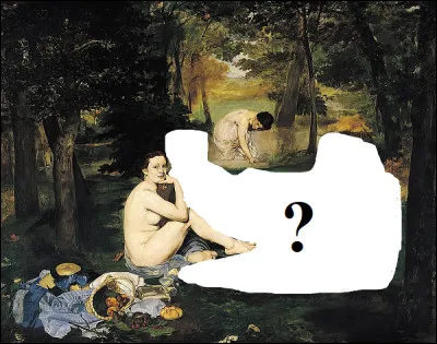 Sur son tableau "Le Déjeuner sur l'herbe", Manet a peint deux femmes et deux hommes tous les deux...