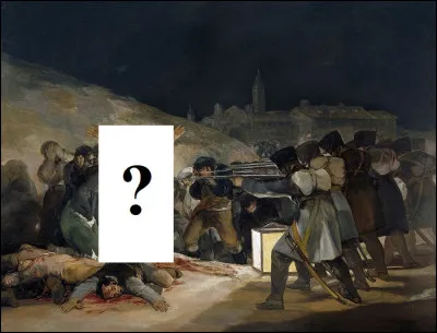 Dans le "Tres de Mayo" de Francisco de Goya, le combattant espagnol principal qui lève les mains porte un haut...