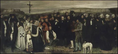 Le tableau "Un enterrement &agrave; Ornans" de Gustave Courbet fait la fiert&eacute; d'Orsay et Ornans se trouve...