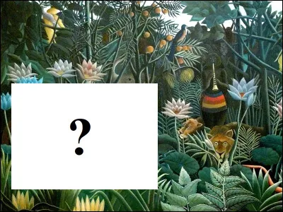 Dans "Le R&ecirc;ve" du Douanier Rousseau, on peut distinguer &agrave; gauche du tableau...