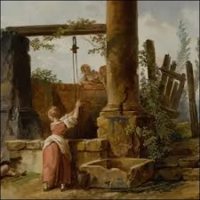 À quel préromantique doit-on cette toile nommée ''Une Paysanne au puits'' ?