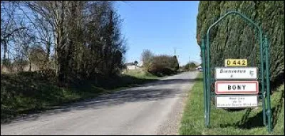 Nous sommes maintenant dans le Vermandois, à l'entrée de Bony. Village de l'aire d'attraction Saint-Quentinoise, il se situe dans le département ...