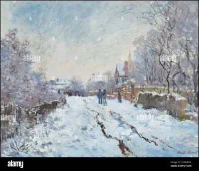 "Rue sous la neige, Argenteuil" est une toile signée...
