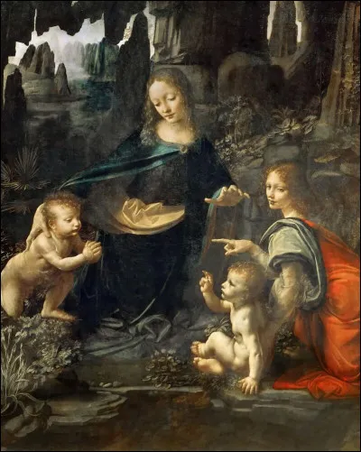 À quel artiste doit-on la toile intitulée "La Vierge aux rochers" ?