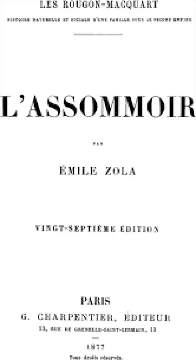 Que désigne l'Assommoir, titre du roman d'Emile Zola publié en 1877 ?