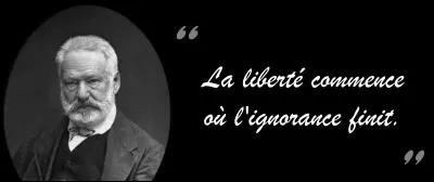 Qui a écrit cette célèbre phrase : "La Liberté commence où l'ignorance finit" ?