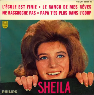 Icone des années yéyé Sheila sort en 1963 son premier ''tube'' : L'École est finie. De naissance elle s'appelait ? ? ? Chancel.