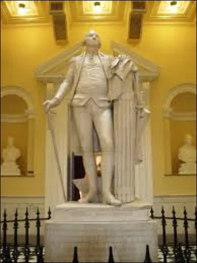 Jean-Antoine Houdon (1741-1828) est un sculpteur. Quel président des États-Unis est ici représenté ?
