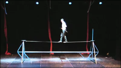 Quel est le nom de l'équilibriste qui évolue sur un simple fil de fer, généralement accroché à environ deux mètres au-dessus du sol ?