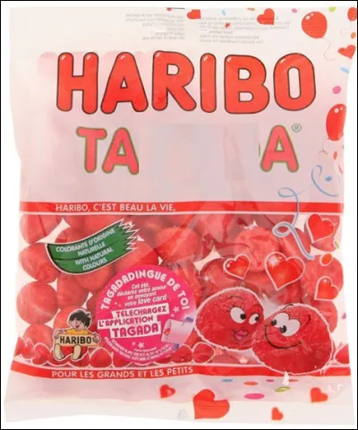 Quel est le nom de de cette marque commerciale exploitée par Haribo pour identifier une confiserie en forme de fraise ?
