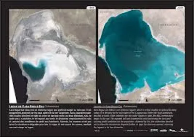 À l'est de la mer Caspienne, à quel pays appartient la plus grande lagune du monde, qui porte le nom de Kara-Bogaz-Gol ?