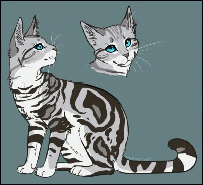 Salut et bienvenue sur ce quiz !

Commençons avec une première description.

Qui est cette jolie chatte gris perle tigrée ?