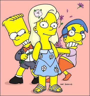 Sur cette image de qui sont amoureux Bart et Milhouse ?