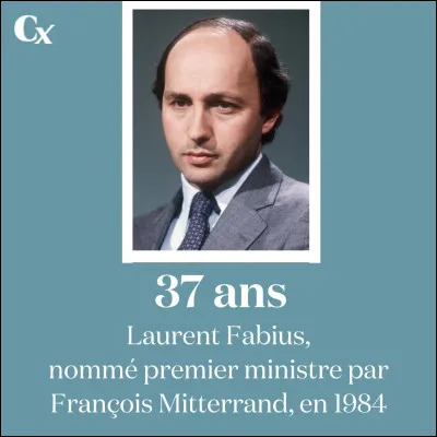 En 1985, Laurent Fabius est nommé Premier ministre par François Mitterrand.