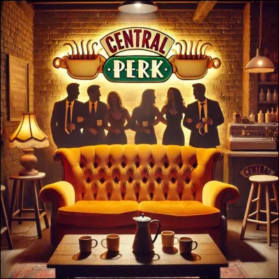 Dans quelle série un groupe d'amis se retrouve-t-il régulièrement au Central Perk ?