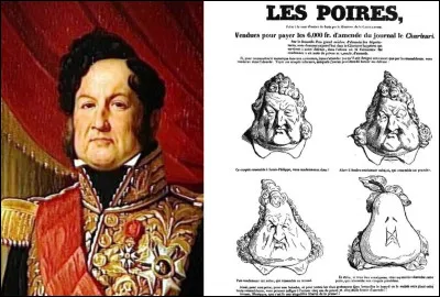 Quel artiste français est connu pour avoir peint une caricature en forme de poire représentant le roi Louis-Philippe ?