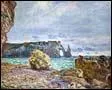 Qui a peint Etretat plages et falaise d'Aval ?