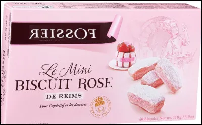 Quel est le nom de cette marque de biscuits roses de Reims ?