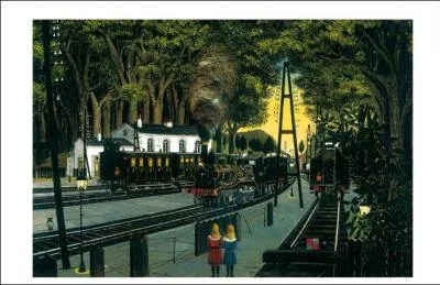 Quel peintre belge n en 1897 a ralis 'La gare forestire' ?