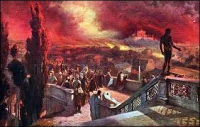 Selon la légende, en l'an 64, quel empereur romain aurait été responsable du grand incendie de Rome ?