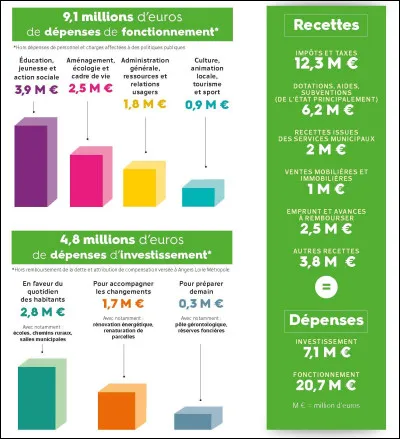Prévision des recettes et dépenses pour l'année suivante :