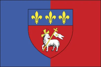 Quelle ville de Normandie arbore sur son drapeau un symbole représentant un agneau portant une bannière ?